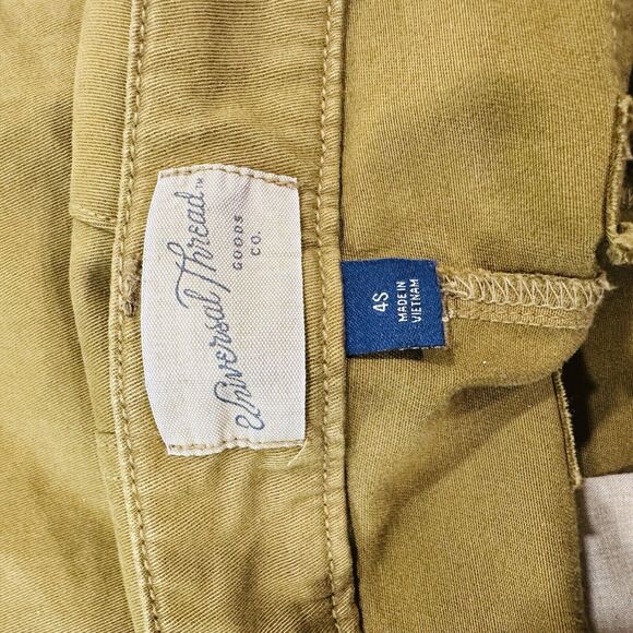 Universal Thread Cargo Pants Size 4/S Green Weathered Cargo Relaxed Button Fly - Picture 4 of 7